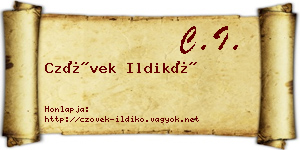 Czövek Ildikó névjegykártya