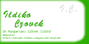 ildiko czovek business card